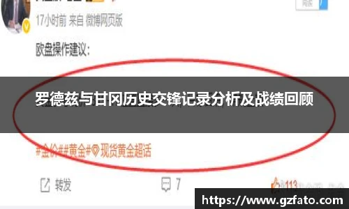 罗德兹与甘冈历史交锋记录分析及战绩回顾